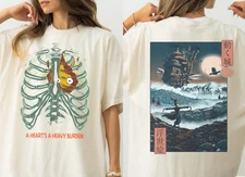 SALE HOT !! NEW Howl's Moving Castle Calcifer T Shirt Studio Ghibli Shirt Tee