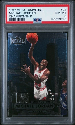 Michael Jordan 1997-98 Fleer Metal Universe Championship #23 PSA 8 NM-MT