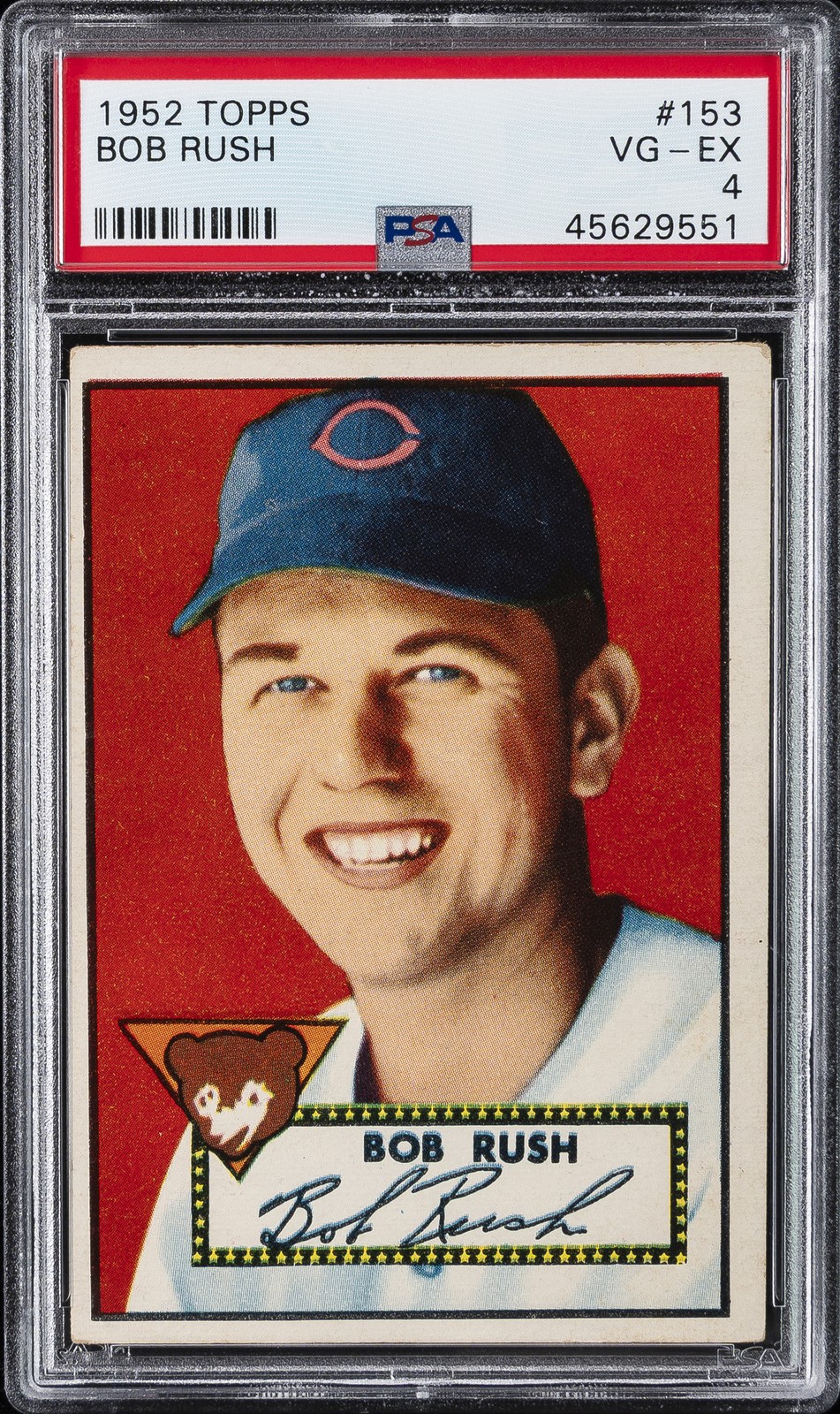 1952 TOPPS #153 BOB RUSH PSA 4