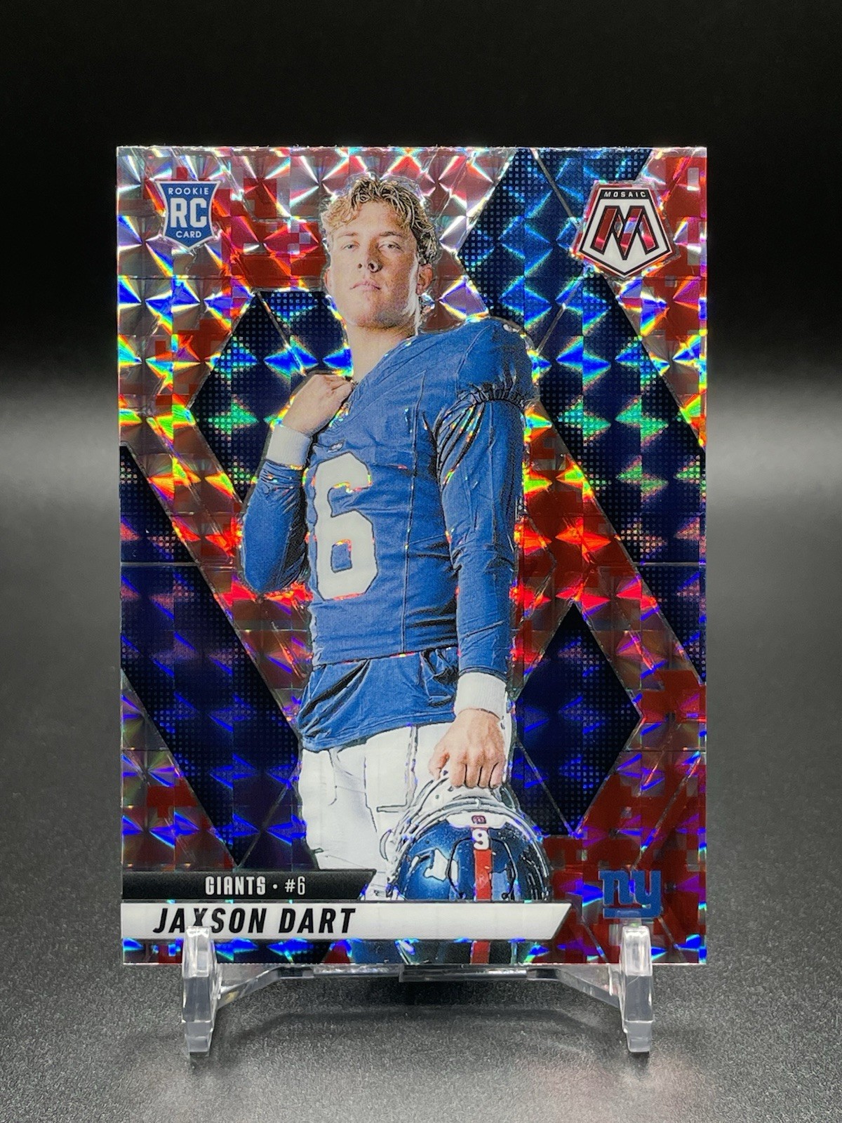 2025 NFL Mosaic JAXSON DART #288 Rookie Variation Red Camo Prizm RC