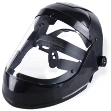 OSFM, Black, Full Face Protector Shield, Reusable Safety Face Shield (1-Pack)