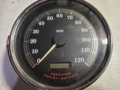 Harley Speedometer 5  Black Face Softail Road King DYNA 99-03 CERTIFIED FLST FX