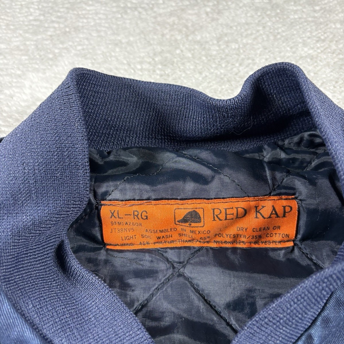 Red Kap Jacket Men's XL Navy Blue VW Mechanic Workwear | eBay