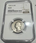 1932 D 25C Washington Quarter - NGC VG8 - Key Date