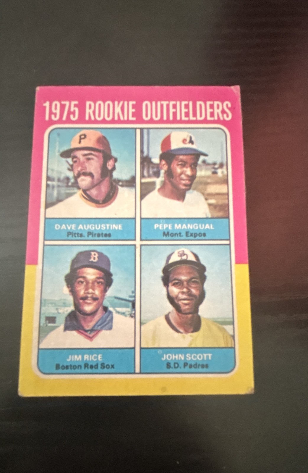 1975 Topps - 1975 Rookie Outfielders Jim Rice, Manual, Augustine, Scott