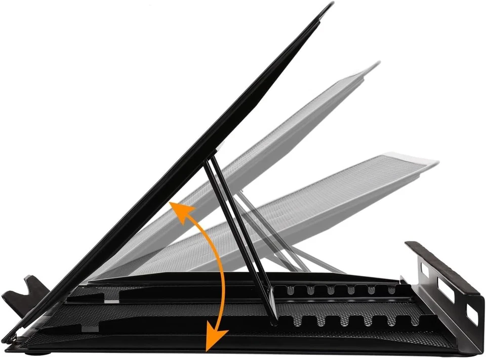 Amazon Basics Supporto per laptop ergonomico regolabile e ventilato compatibile - Immagine 3 di 4