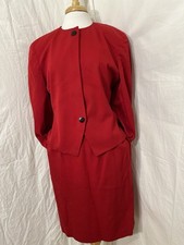 Vintage Christian Dior The Suit Women Skirt Suit Size 12 Made In USA