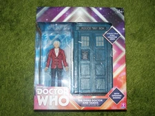 DOCTOR WHO THE THIRD DOCTOR AND TARDIS Collector Figure Set NEW SEALED Pertwee