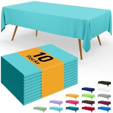 Disposable Table Cloth - 10 Pack, 54 x 108 Inch 54" x 108" - 10 Packs Teal