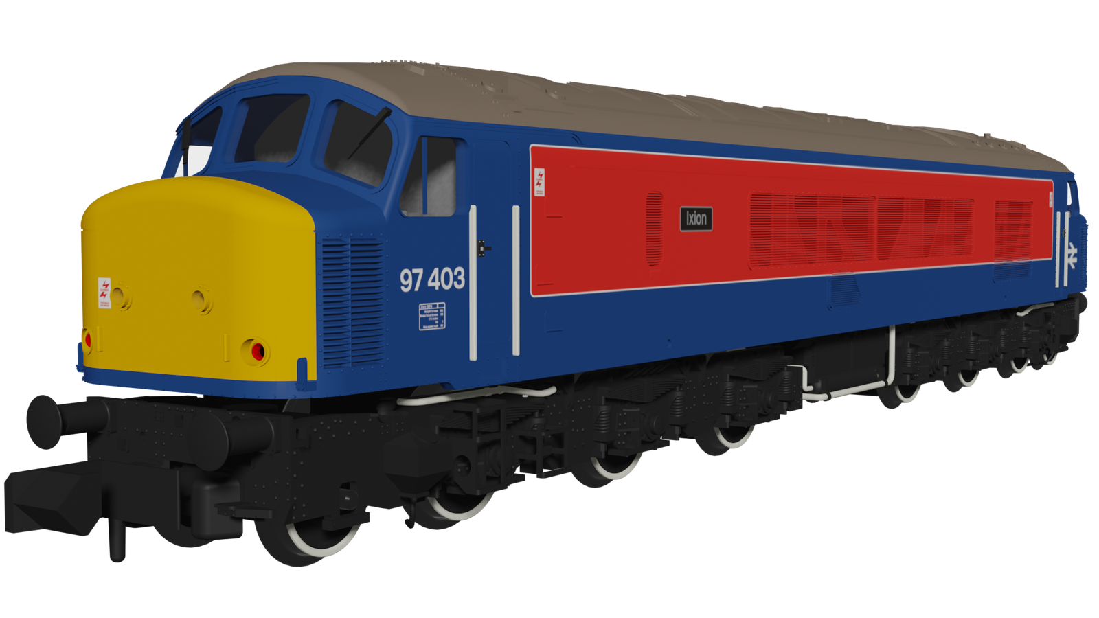 Rapido 948707 Class 46 97403 Ixion RTC Blue/Red With Sealed Beam Headlights -...