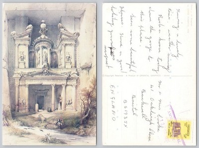 c43493 David Roberts The Treasury Petra Jordan Postkarte 1993 Briefmarke