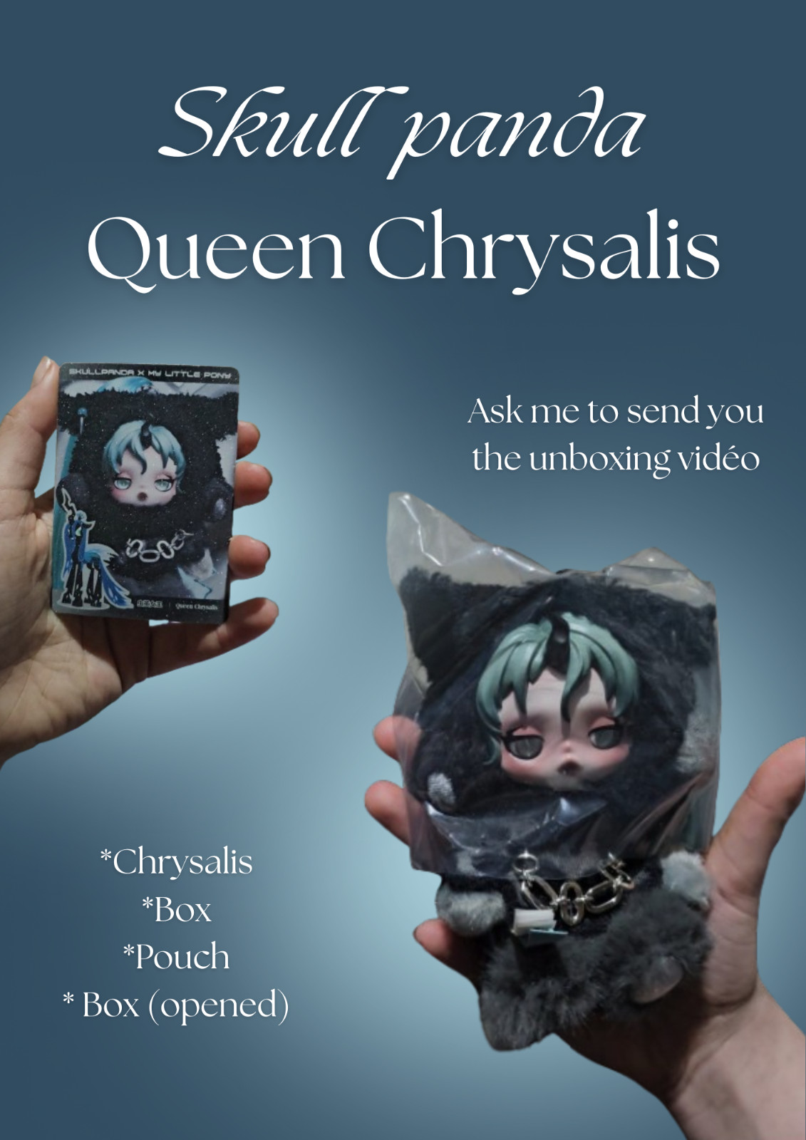 Skullpanda My Little Pony Pop Mart Reine Chrysalis Blind Box Figurines