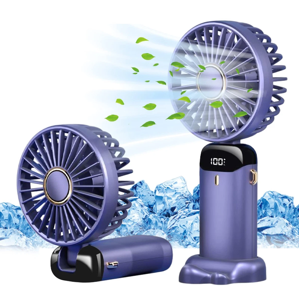 Ventilatore portatile ricaricabile tramite USB, mini ventilatore da collo da 4500 mAh per lavori all'aperto, cantieri edili, viaggi e campeggio | Leroy Merlin