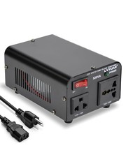 500W Voltage Transformer Converter, Step Up/Down 110-240V, US/Universal Outlet