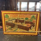1967 MARX Fort Apache Play Set Tin Lithograph Carry Case Indians Cowboy #6068C