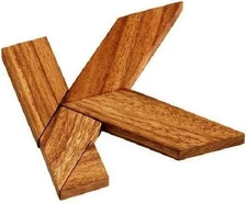K Letter Puzzle - Wooden Brain Teaser
