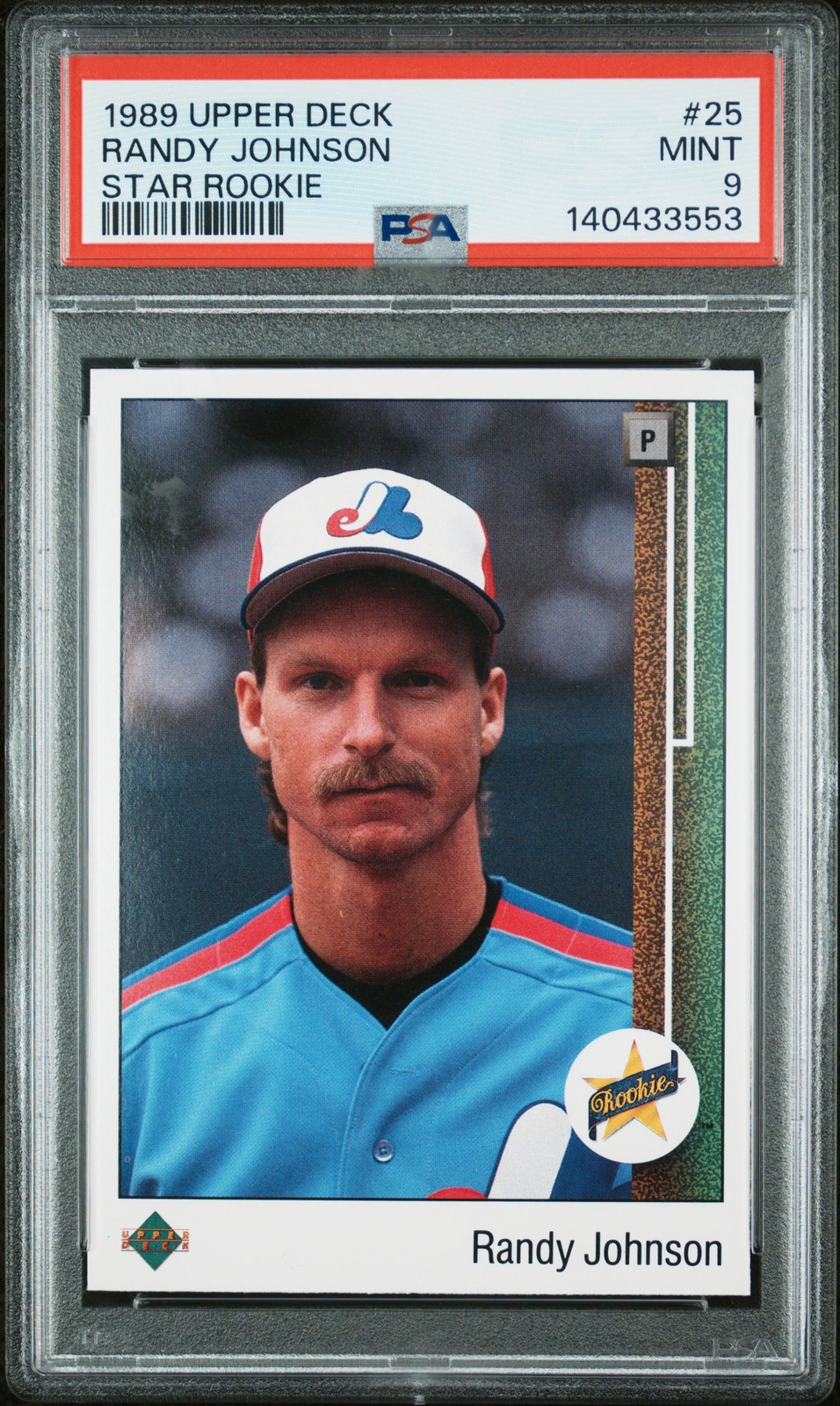 1989 UD STAR ROOKIE #25 RANDY JOHNSON ROOKIE RC PSA 9