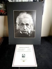 Philippe Halsman Albert Einstein 8x10 Photo from 1998 White Knight COA Matted