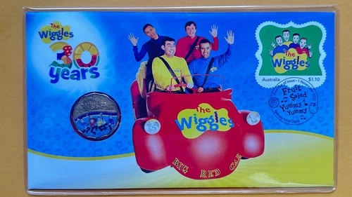 2021 Australia PNC The Wiggles 30 Years Big Red Car UNC 30c Cents coloured coin