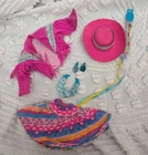 Vintage Barbie doll Western Fun 1989 fashion outfit w/ small accessories