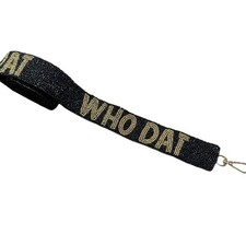 Who Dat Bag Strap l Black  Gold Bag Strap l Game Day Bag Strap l Gift for Her