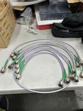 Lot of 10 Certified Microwave/Rf Testing Cables. Various Lengths. Bracke Mfr.