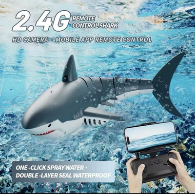 #ad PREMIUM Remote Control Shark Electric High SimulationShark 4KCamera Rechargeable $49.98