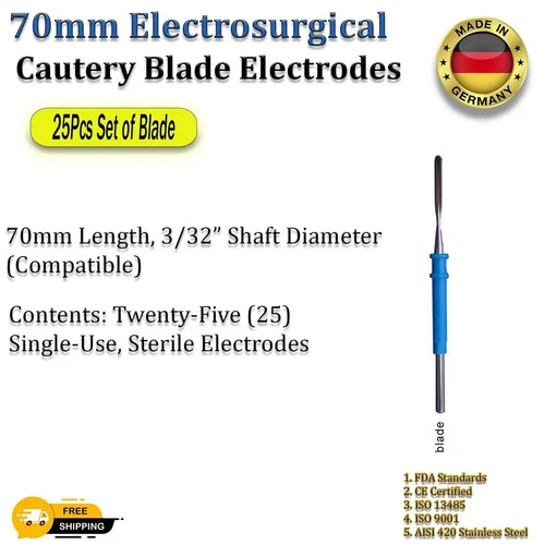 25PCS Cautery Blade Electrodes for Diathermy ESU Pencils Electrocautery - product listing photo