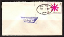 Bahamas 1972 (Mar) Owens Town TRD in black 3c commercial cover to Nassau