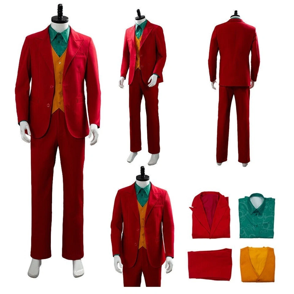 2022 DC Movie Clown Arthur Fleck Joaquin Phoenix Cosplay Costume Coat Pants+Wigs - Image 3 of 4