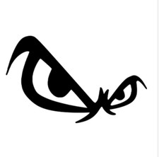 Adesivo Vinile occhi Diabolik Personalizzato prespaziato  Tutti I colori