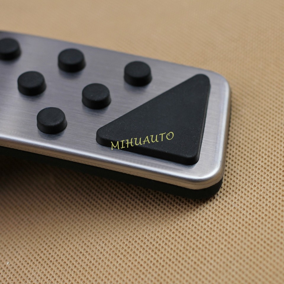 Pack-2 Aluminum Foot Pedal Pads, No Drilling Brake Gas Pedal Pads, Non