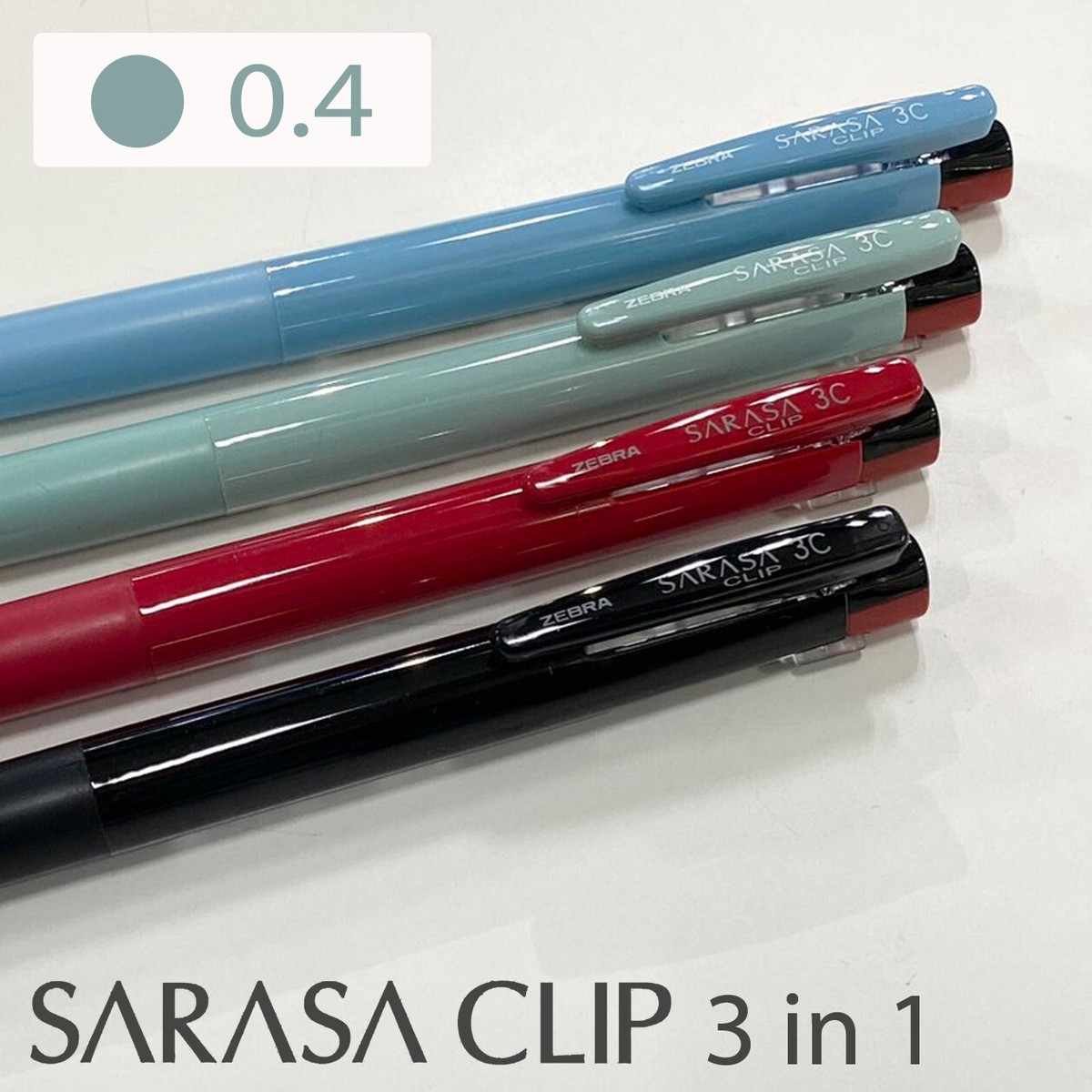 Zebra SARASA 3 in 1 Ball Point Pen 0.4mm / 0.5mm Made in Japan | eBay