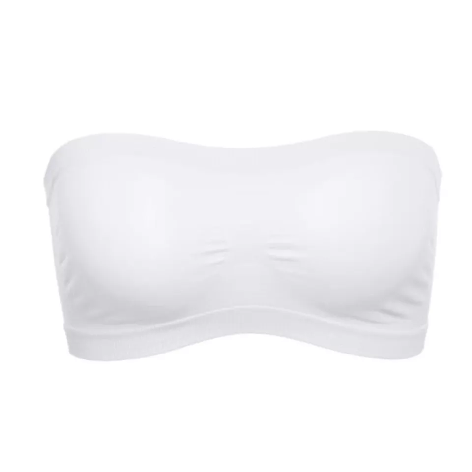 Women’s Bandeau Bra Padded Strapless Bralette Bra Seamless Bandeau Tube Top Bra - Image 4 of 4