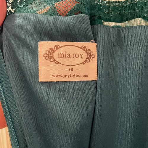 Joyfolie Mia Joy Caroline Maxi Dress Ocean Green Tiered Ruffle Lace Girls SZ 10 - Picture 8 of 16
