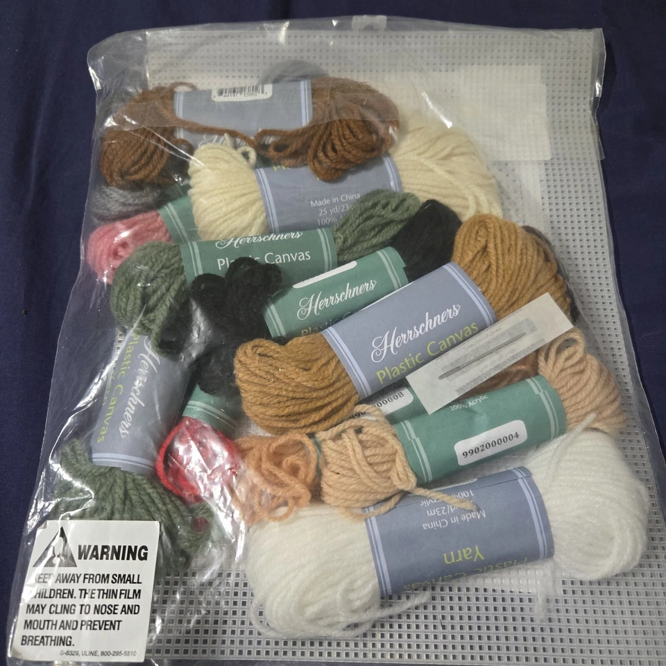 Herrschners Dog Lovers Coasters With Holder Plastic Canvas Set New Vintage - Image 3 of 3