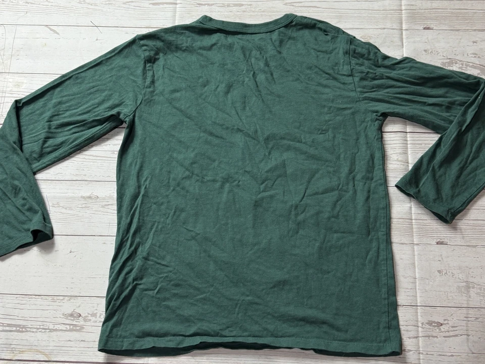 Camiseta de manga larga con estampado gráfico de dinosaurio verde para niños talla L Foto 2 de 4