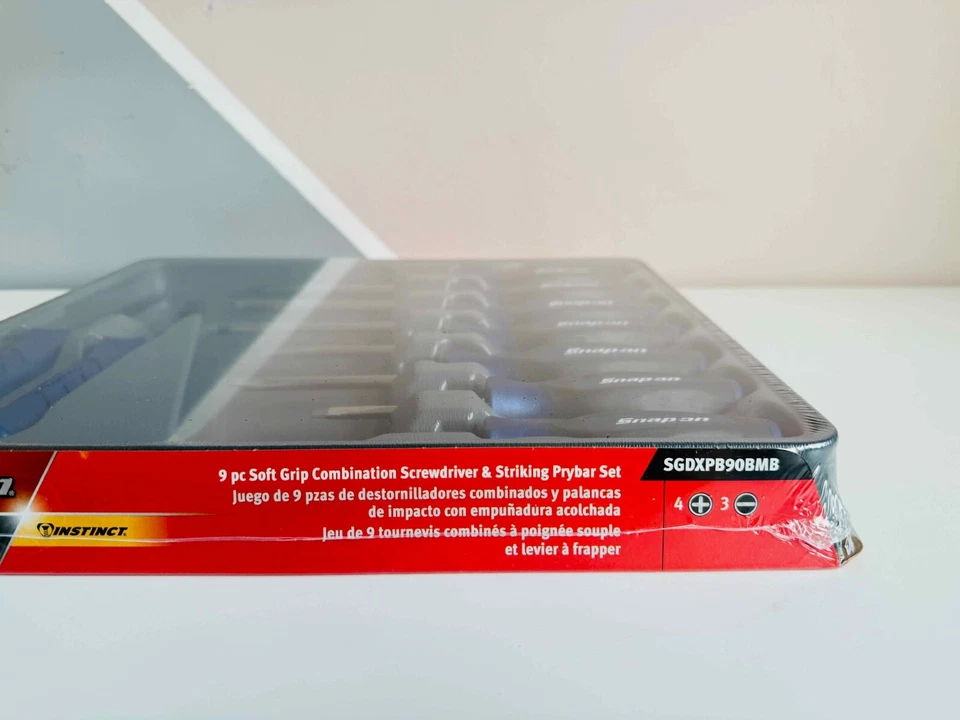 *NEW* Snap On 9pc Blue Combination Screwdriver & Striking Prybar Set SGDXPB90BMB - Image 3 of 4