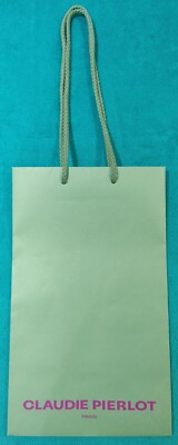 Claudie Pierlot Paper Shopping Carrier Gift Bag Tote Pistachio L 