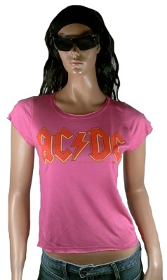 Hot Amplified Official AC/Dc Acdc Logo Rock Star Vip Pink Designer T ...