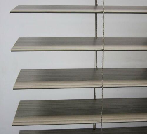 Treibholz grau kabellos Raumverdunkelung 2,5" Holzimitat Jalousie 30,5" Breite x 72" Länge Fenster - Bild 3 von 7