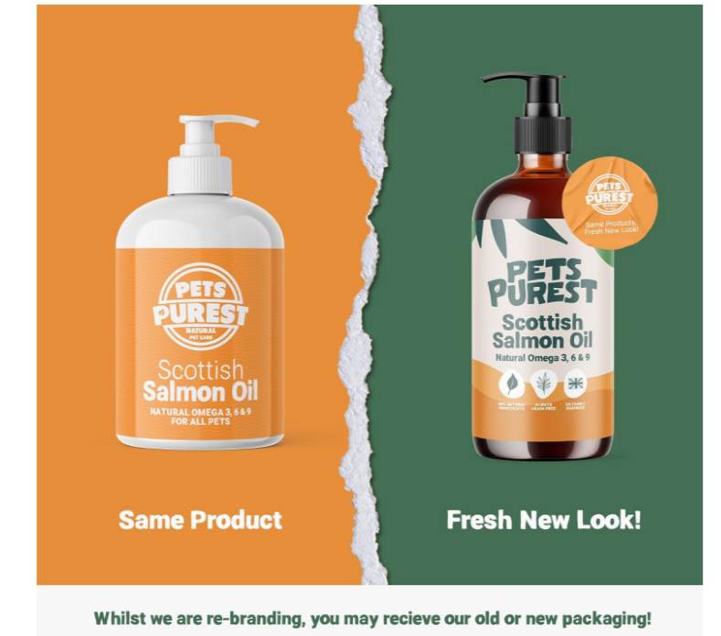 Pets Purest Scottish Salmon Oil For Dogs, Cats, Horse, Ferret & Pet