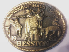 HESSTON National Finals Rodeo Collectible Buckle Buckle Collector - Year 1982
