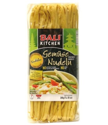 [ 8x 200g ] BALI KITCHEN Gemüse Nudeln /  Karotten-grüne Bohnen Nudeln