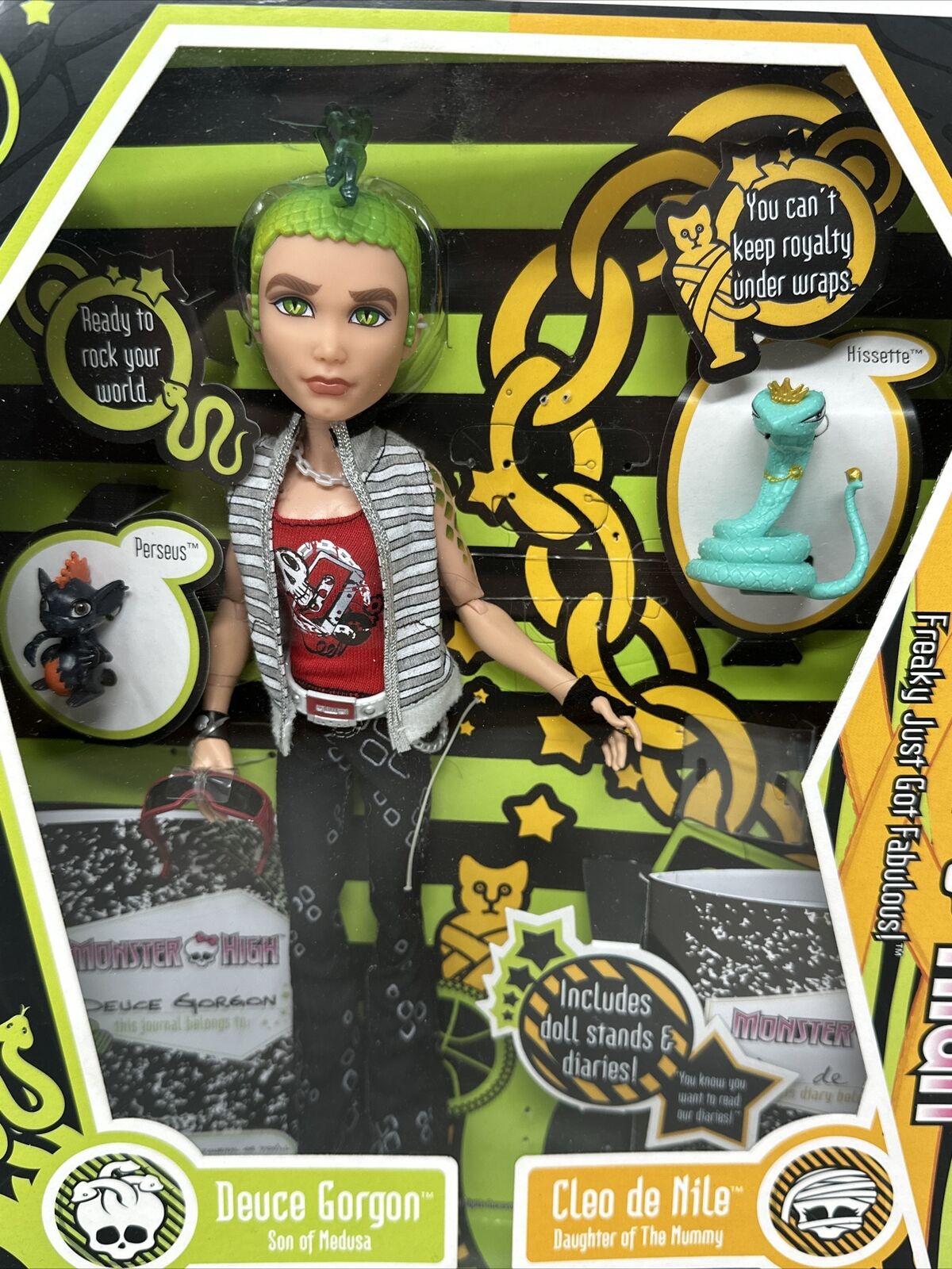 Monster High Dolls, Cleo De Nile e Deuce Gorgon Two-Pack, Bonecas de C