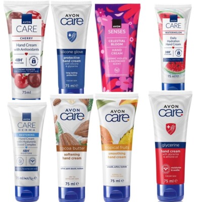 2 x Avon Handcreme Sortiment Kokos Kakao Derma Glycerin Silikon Beere Essential