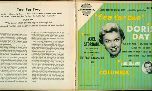 Rare 45 rpm records with picture jacket, Doris Day, Tea for Two B-215 Columbia