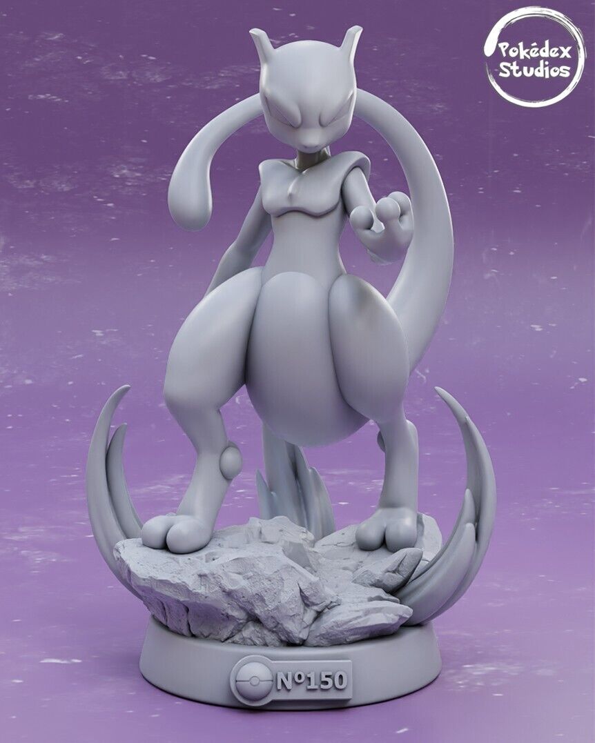 Figurine Pokemon Mewtwo (Pokedex Studio) unpainted unassembled 3D