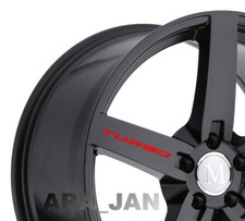 4- Turbo Wheels Vinyl Decal Sticker Racing Sport Car Rims Emblem Motorsport Logo