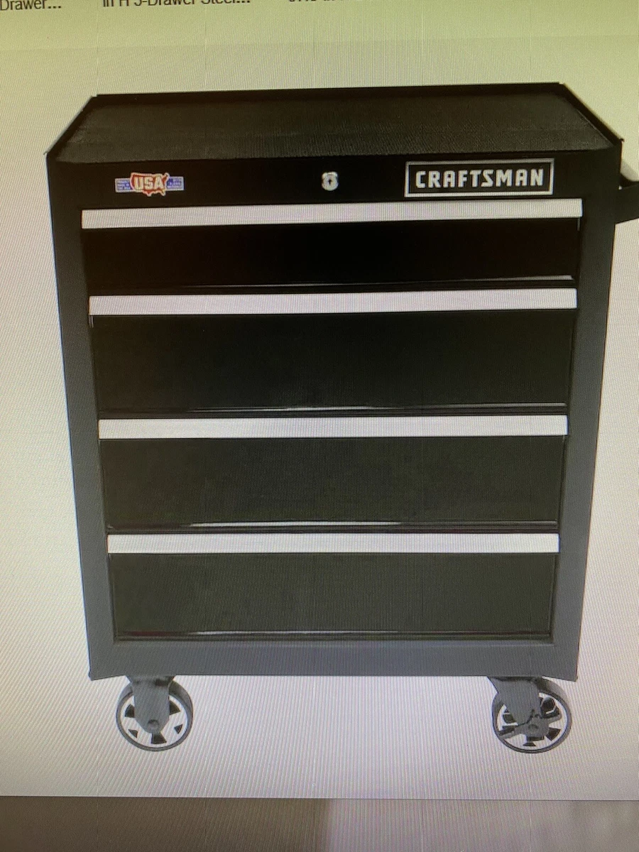 CRAFTSMAN 2000 Series 26 in 4 Drawer Tool Cabinet Black